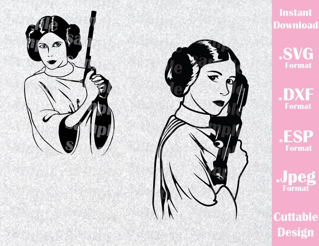 Download Princess Leia Star Wars Inspired Cutting File in SVG, ESP ...