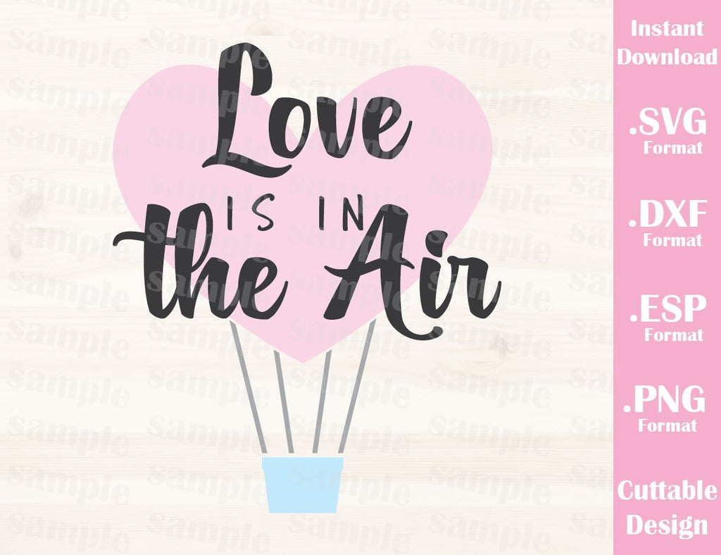 Download Valentine's Day Quote Love in in the Air Cutting File in SVG, ESP, DXF - Ideas with love