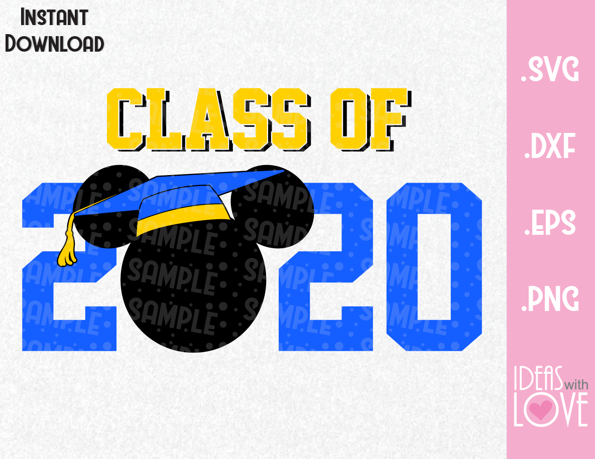 Download Graduation Mickey Ears Inspired Svg Eps Dxf Png Format Ideas With Love
