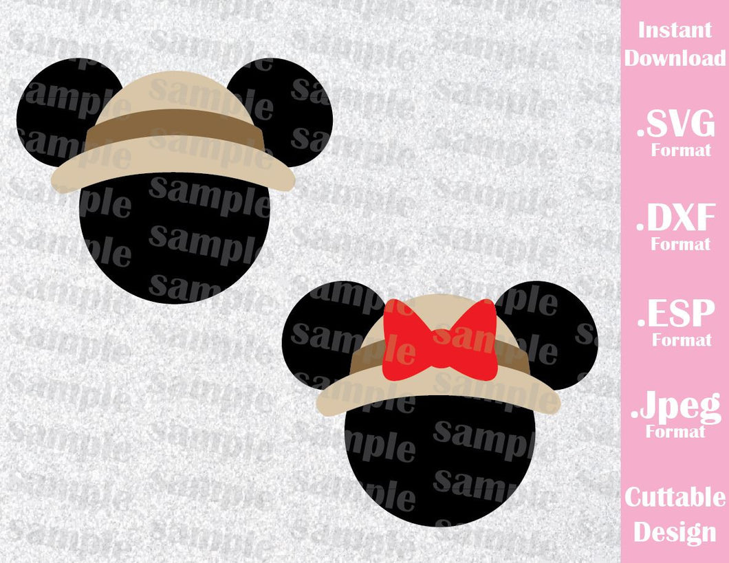 Download Animal Kingdom Mickey And Minnie Ears Safari Hat Inspired Cutting File Ideas With Love