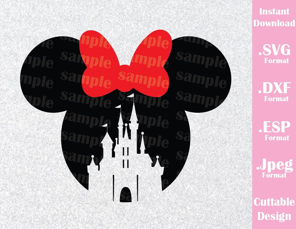 Minnie Castle Ears Inspired Cutting File in SVG, ESP, DXF and JPEG For