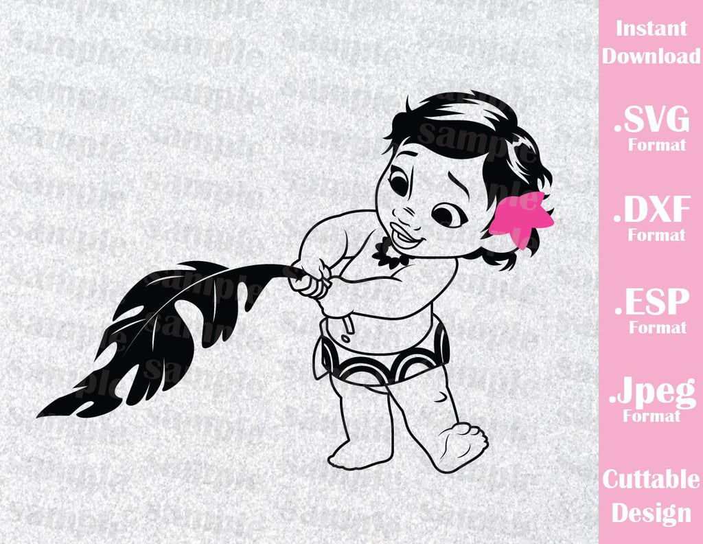 Download Princess Moana Baby Birthday Girl Inspired Cutting File in SVG, ESP, D - Ideas with love