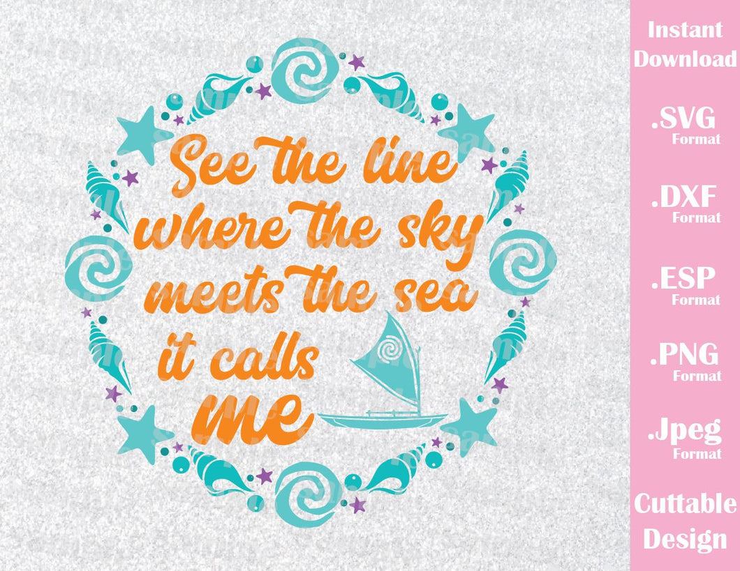 Download Princess Moana Quote, The Ocean Calls Me Inspired Cutting ...
