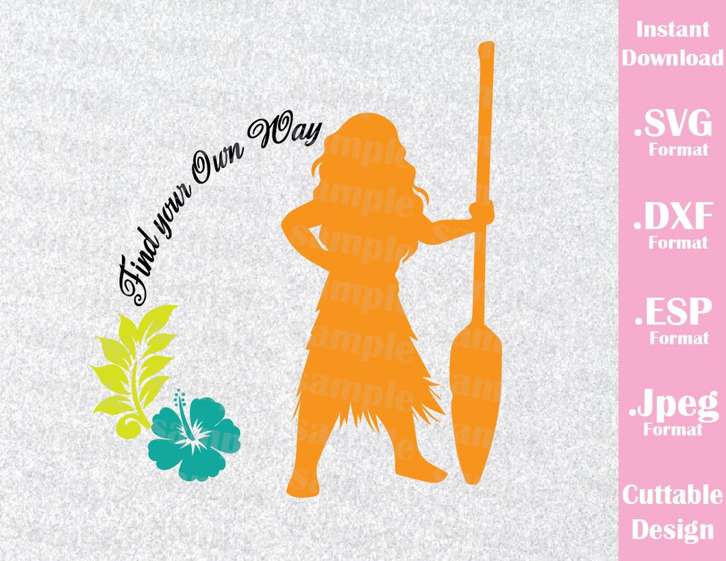 Download Princess Moana Find your Own Way Quote Cutting File in SVG ...