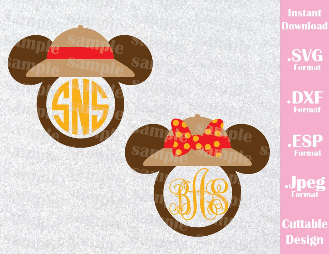 Download Animal Kingdom Mickey and Minnie Ears (NOT include Font or Monogram) I - Ideas with love
