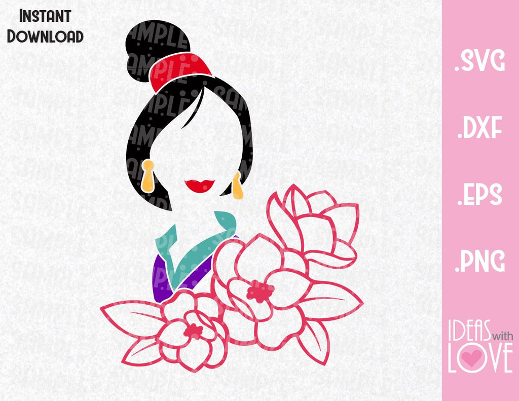 Download Mulan Princess Inspired SVG, ESP, DXF and PNG Format ...