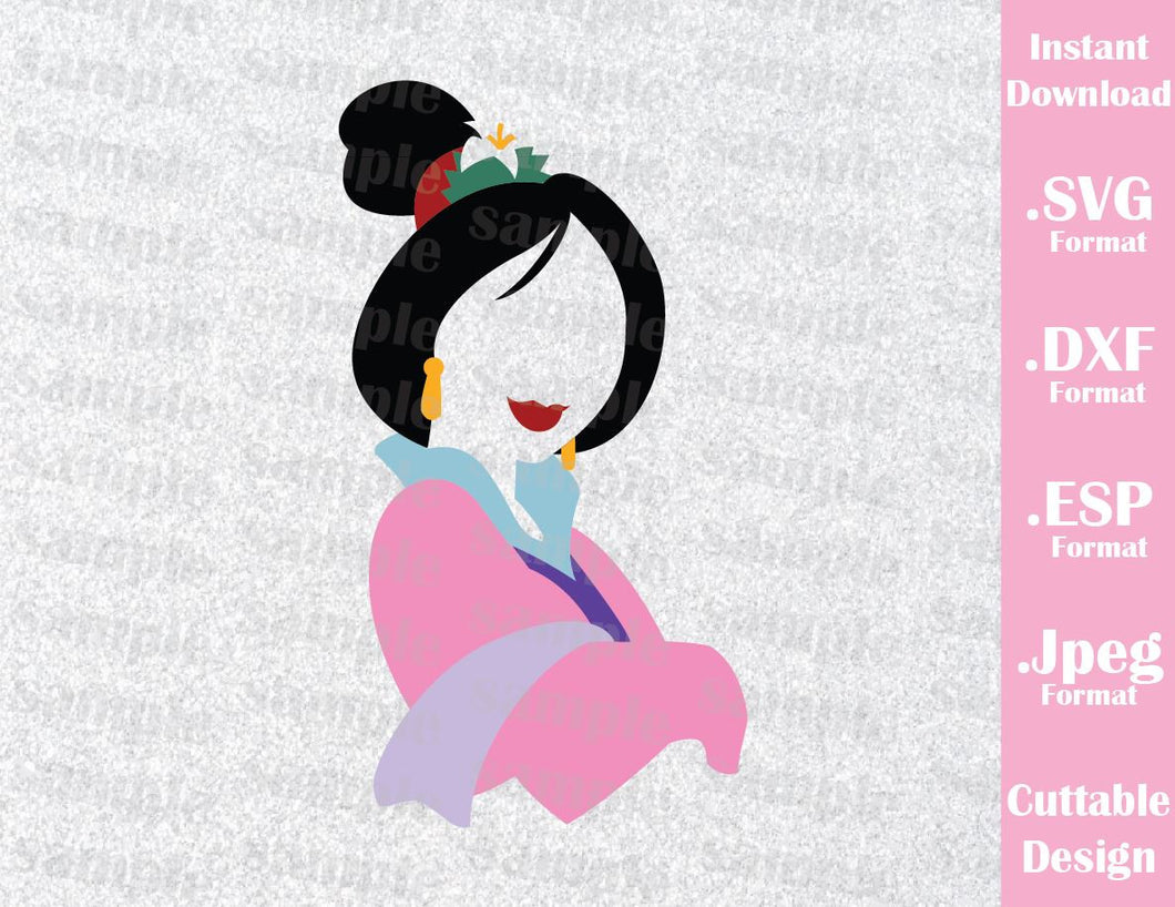 Download Mulan Princess Inspired Cutting File in SVG, ESP, DXF and JPEG Format - Ideas with love