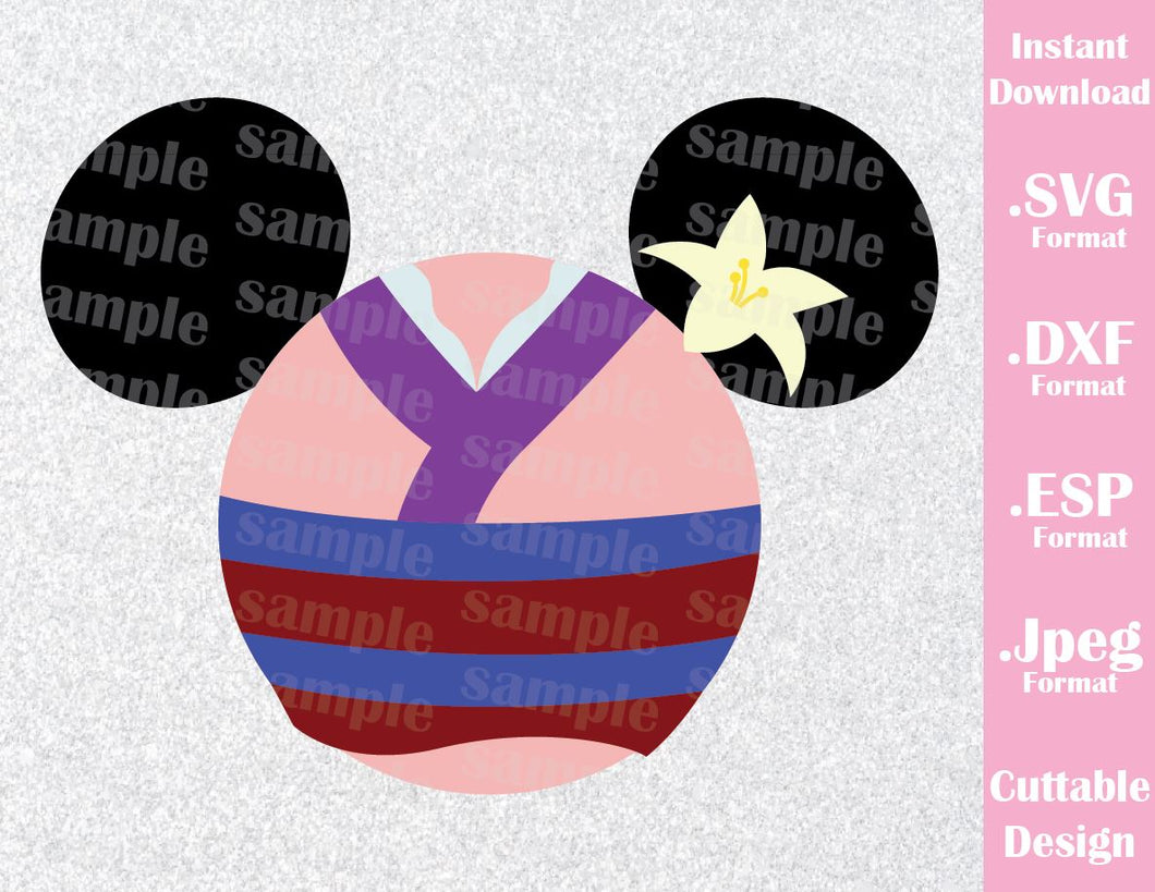 Download Princess Mulan Mickey Ears Inspired Cutting File in SVG ...