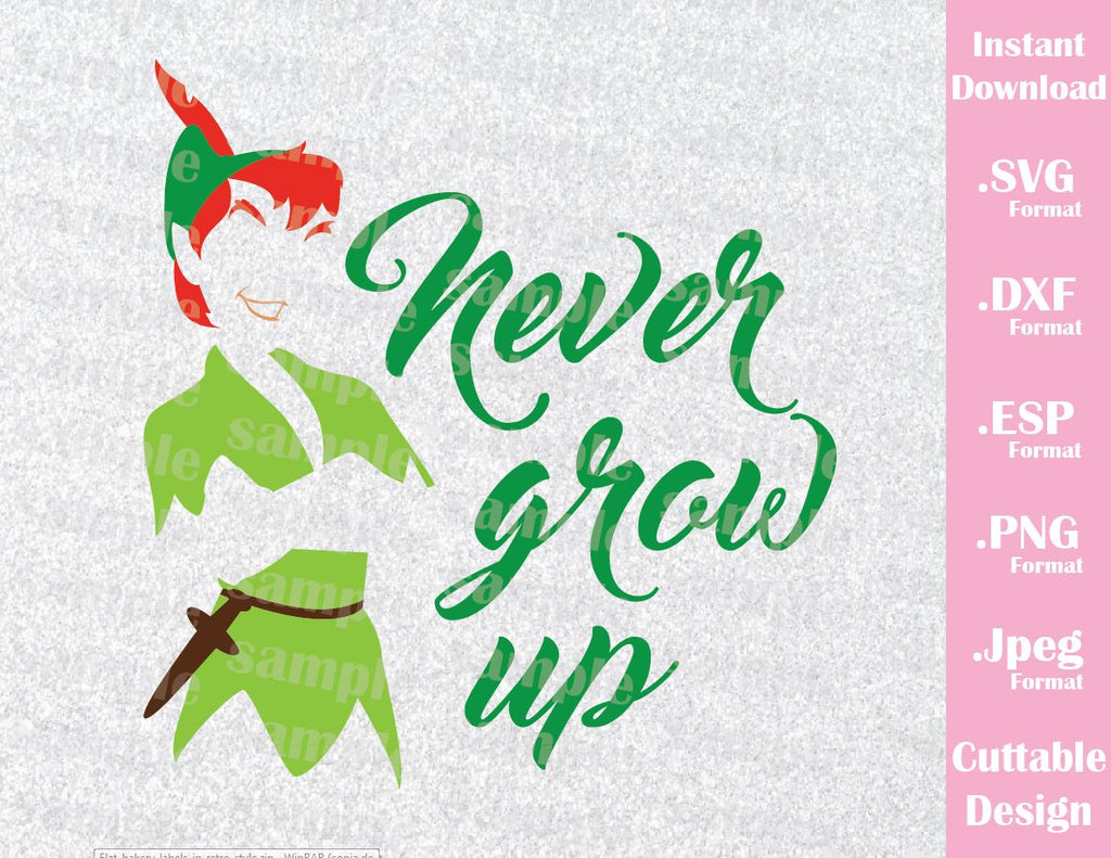 Download Disney Inspired Peter Pan Quote Never Grow Up Neverland ...