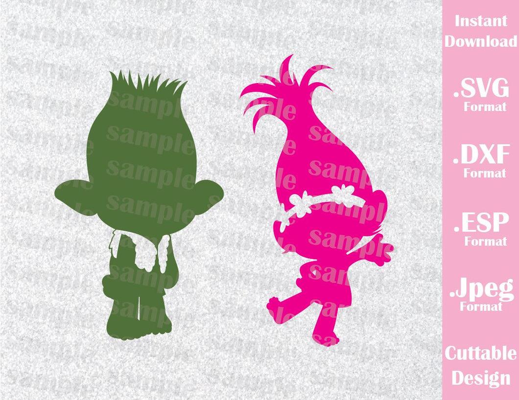 Download Trolls Hair Kids Characters Princess Poppy And Branch Cutting File In Ideas With Love