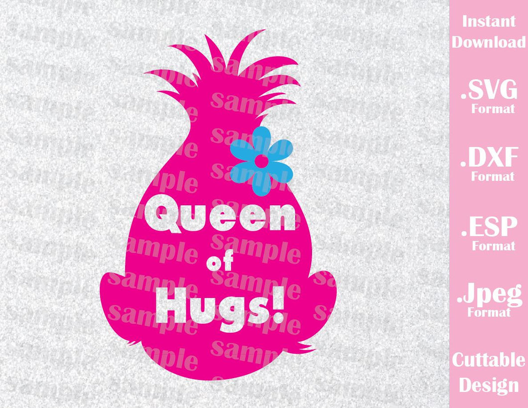 Princess Poppy Queen Of Hugs Birthday Girl Cutting File In Svg Esp D Ideas With Love