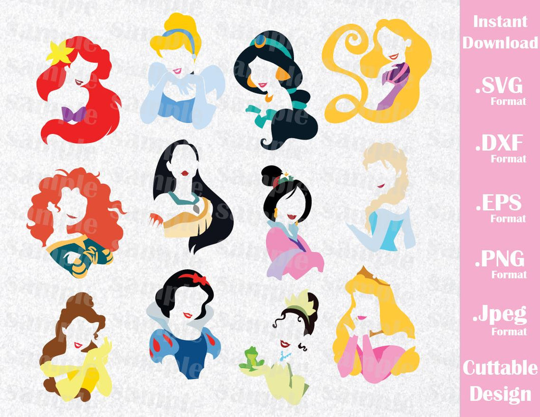 Download Princesses Bundle, Ariel, Jasmine, Aurora, Mulan, Belle ...