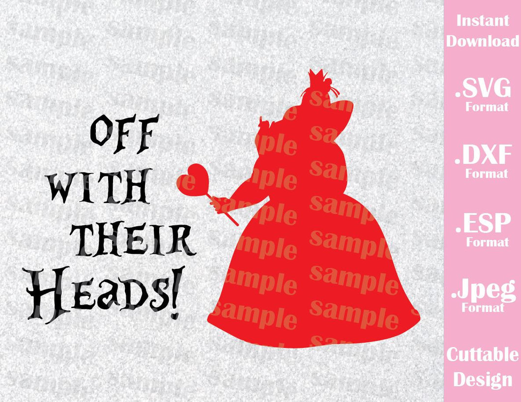 Download Queen of Hearts Alice in Wonderland Inspired Cutting File ...