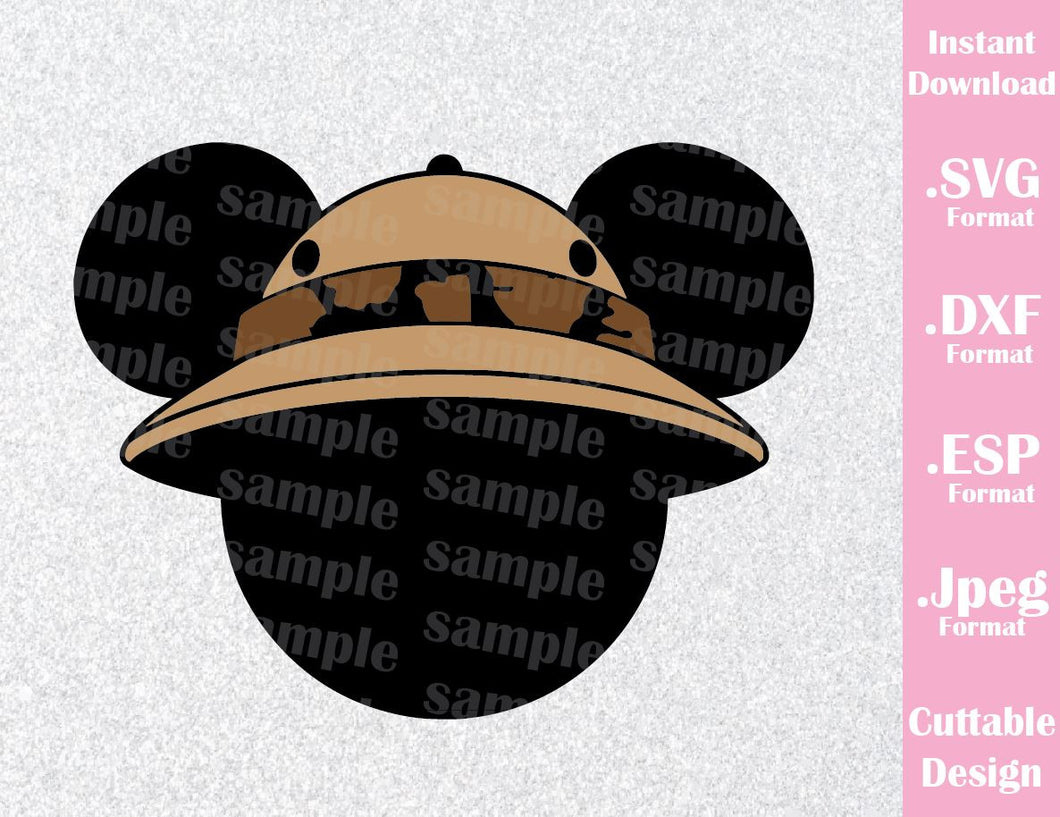 Download Animal Kingdom Mickey Ears Safari Hat Inspired Cutting File in SVG, ES - Ideas with love