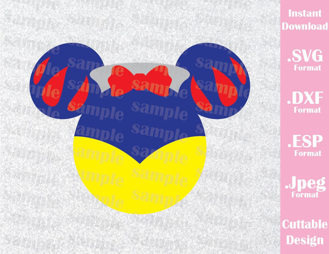 Princess Snow White Mickey Ears Inspired Cutting File In Svg Esp Dxf Ideas With Love
