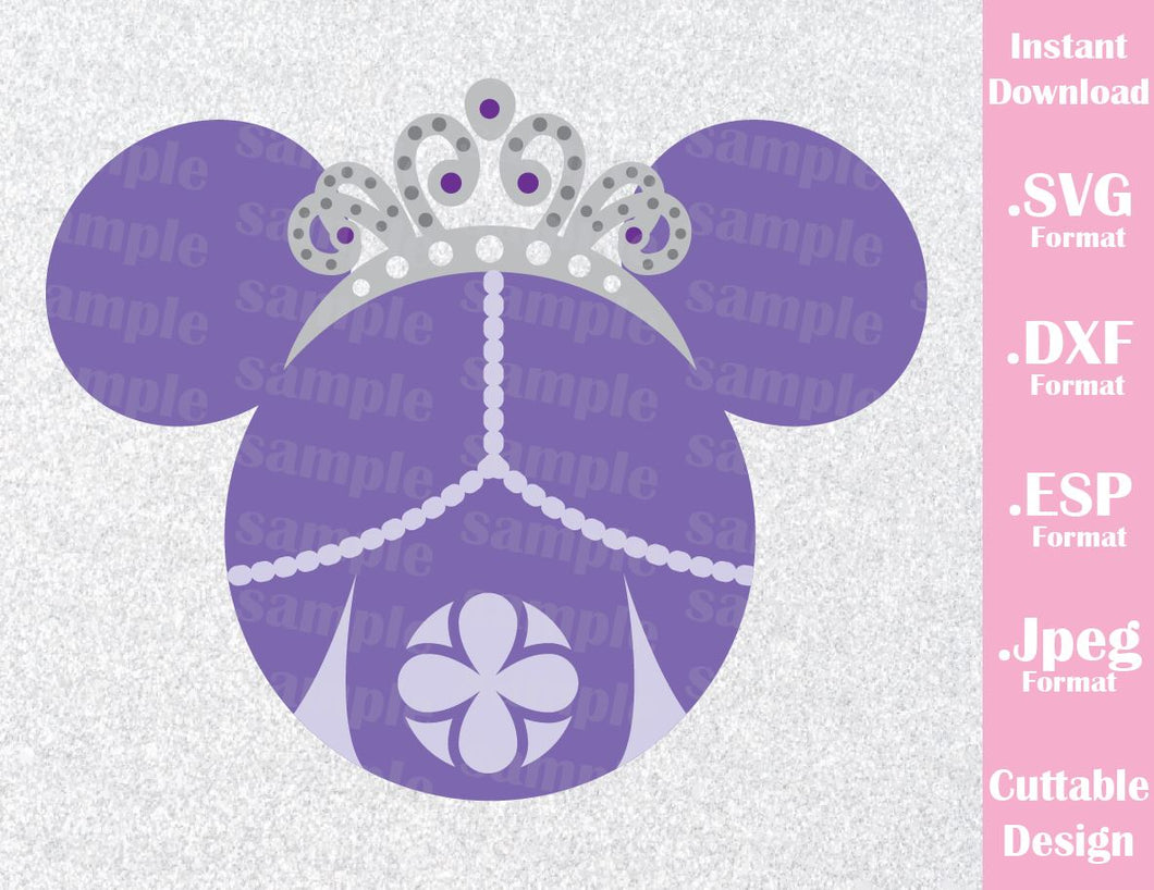 Download Princess Sofia Mickey Ears Inspired Cutting File In Svg Esp Dxf And Ideas With Love