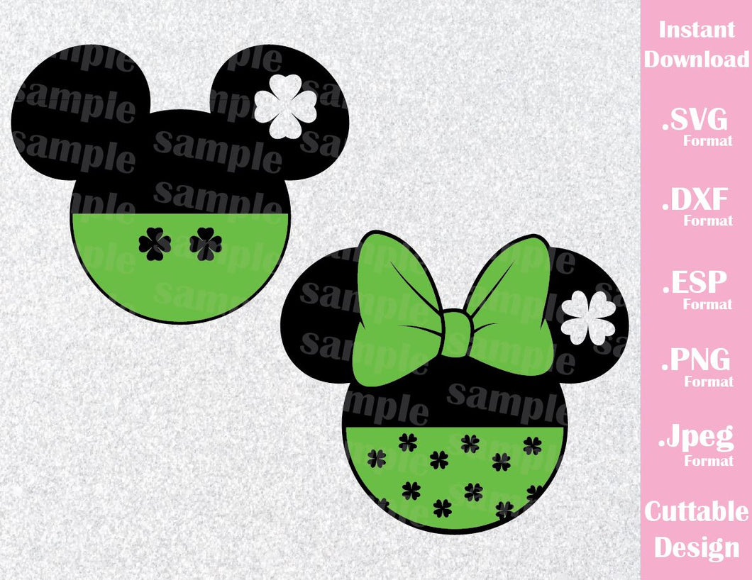 St Patrick S Day Mickey And Minnie Ears Inspired Cutting File In Svg Ideas With Love