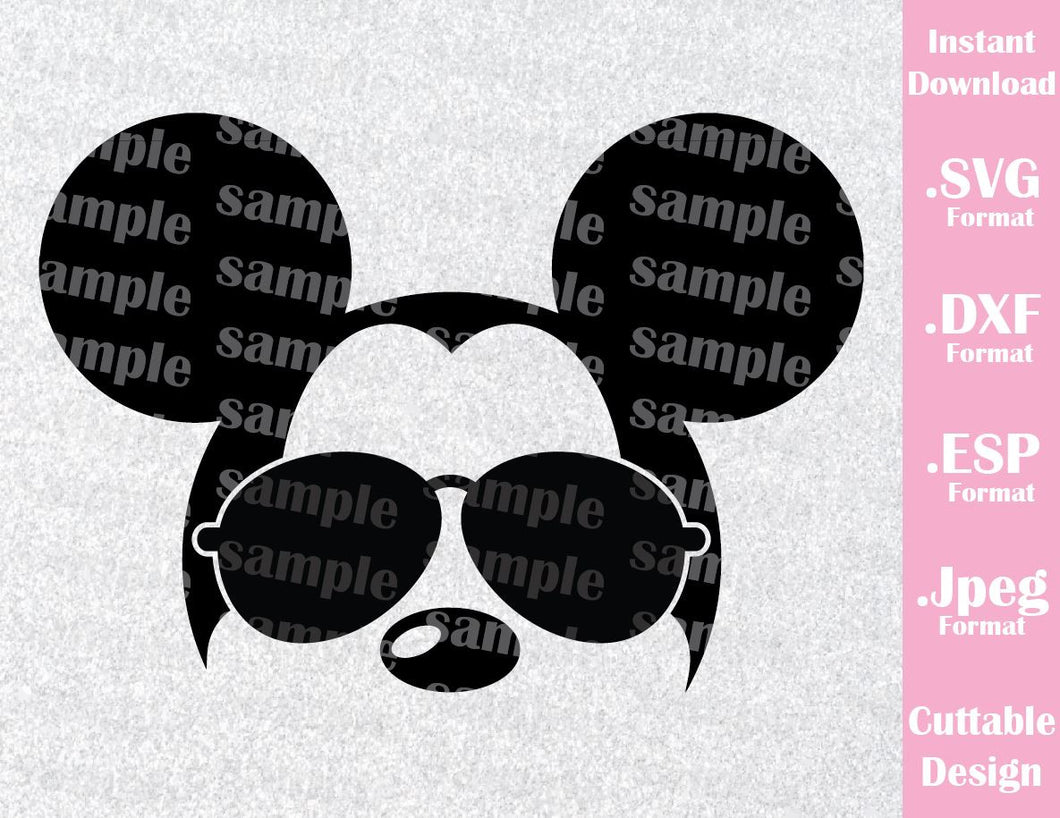 Mickey Ears Sunglasses Inspired Cutting File in SVG, ESP ...
