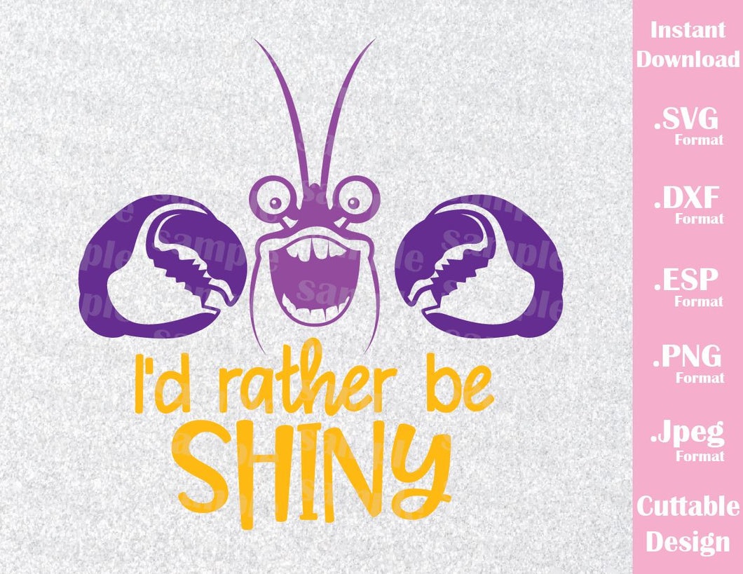 Download Tamatoa Quote, I'd Rather Be Shiny Moana Inspired Cutting ...