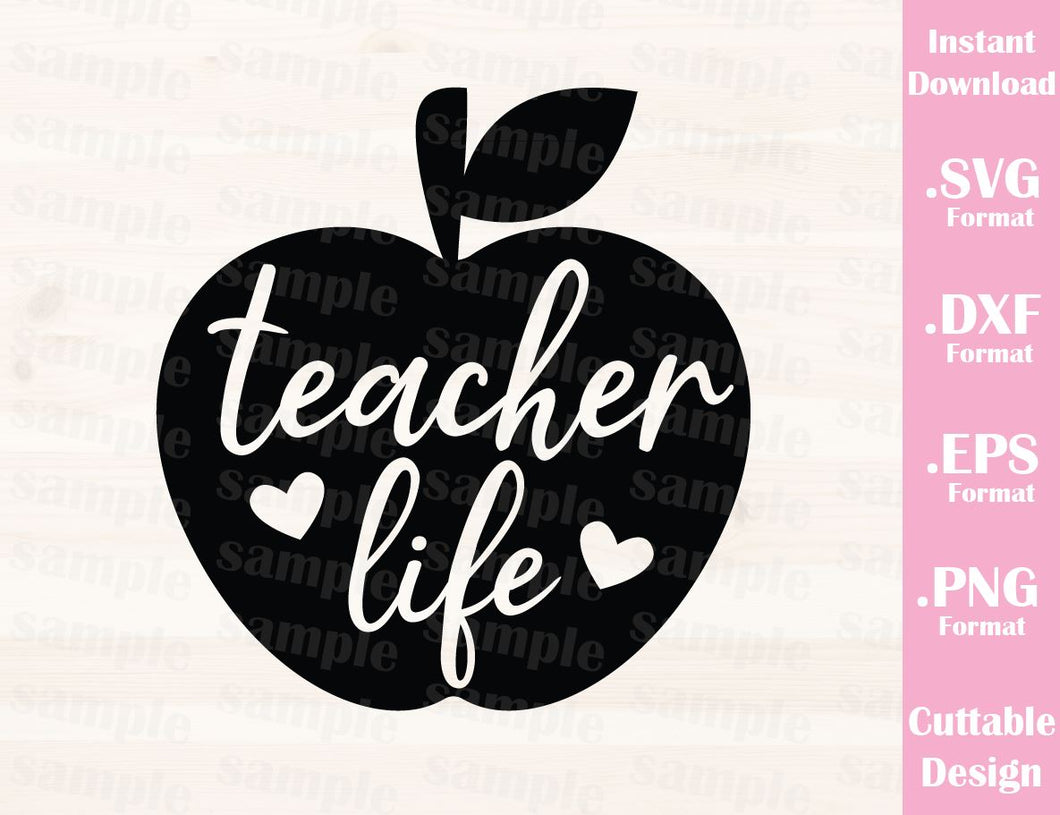 Download Teacher Quote, Teacher Life, Cutting File in SVG, ESP, DXF and PNG For - Ideas with love