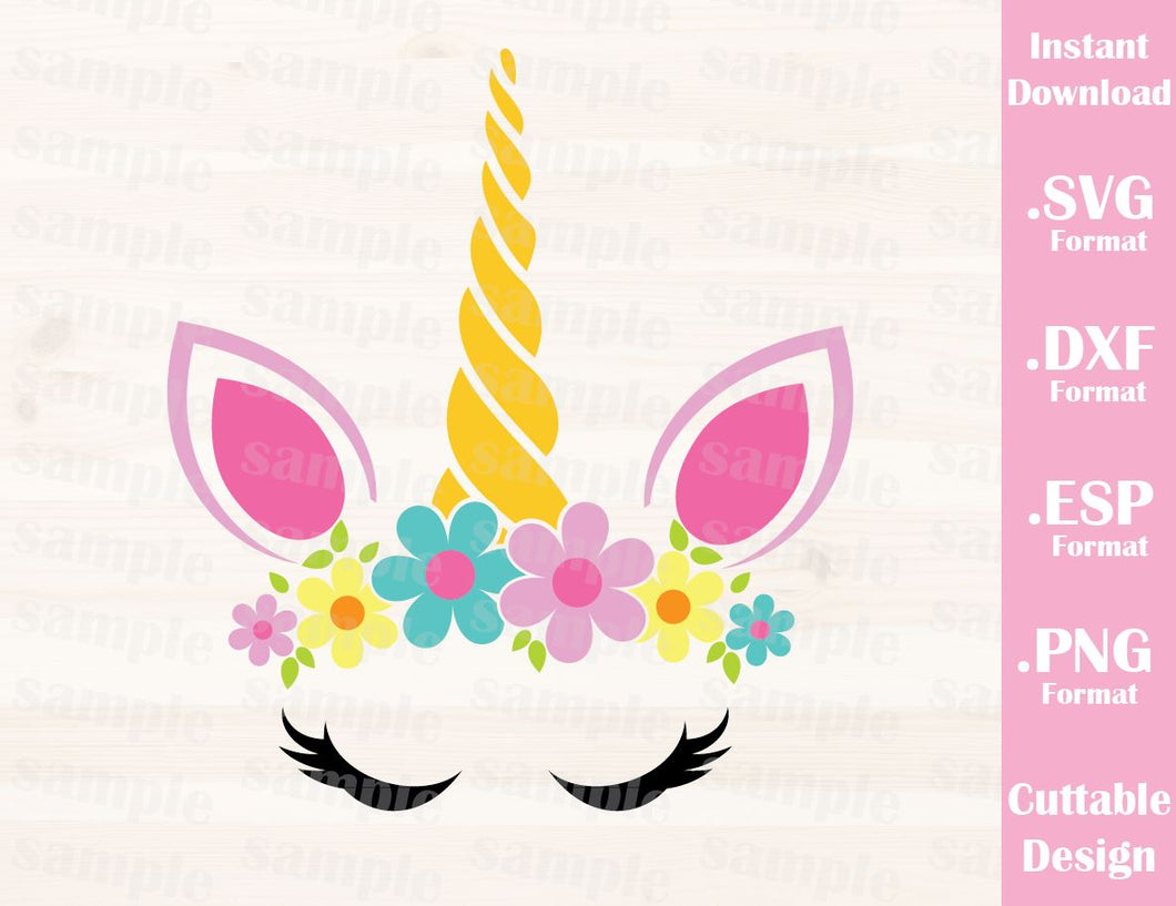 Unicorn Girl Birthday Cutting File in SVG, ESP, DXF and ...