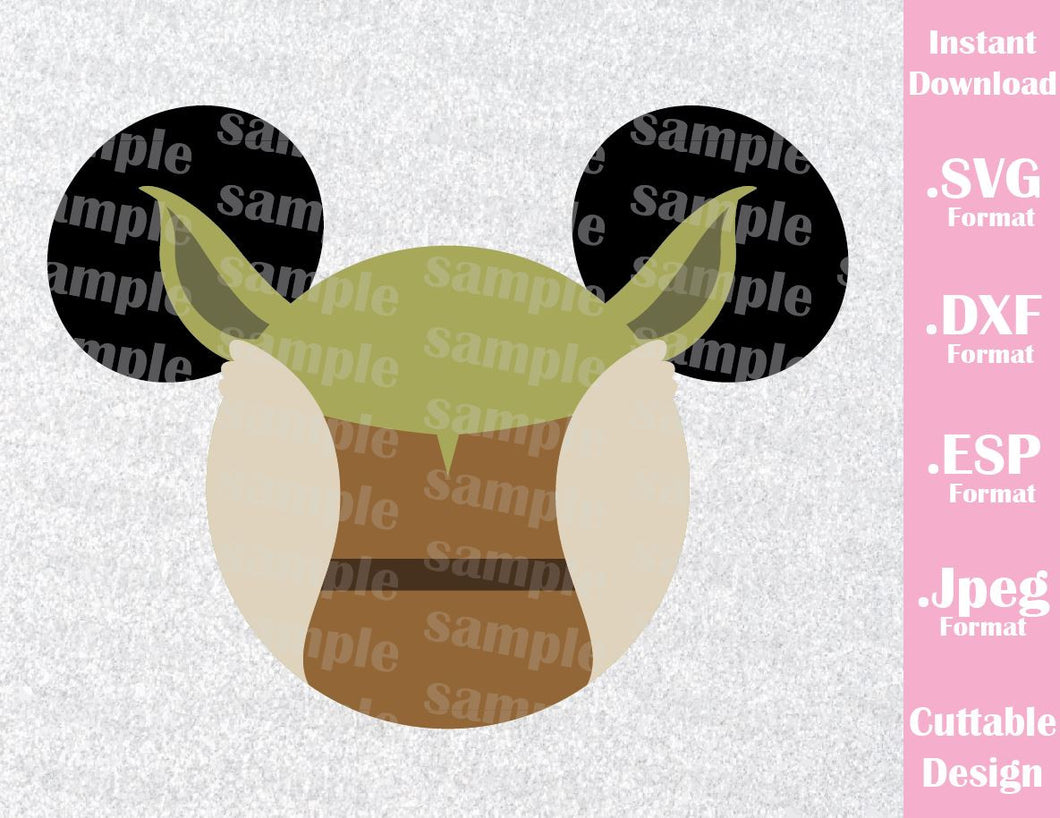 Download Yoda Mickey Ears Star Wars Inspired Cutting File in SVG ...