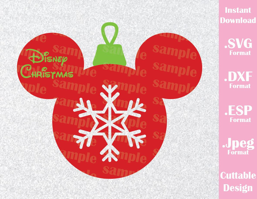 Download Mickey Ears Ornament Christmas Vacation Inspired Cutting ...