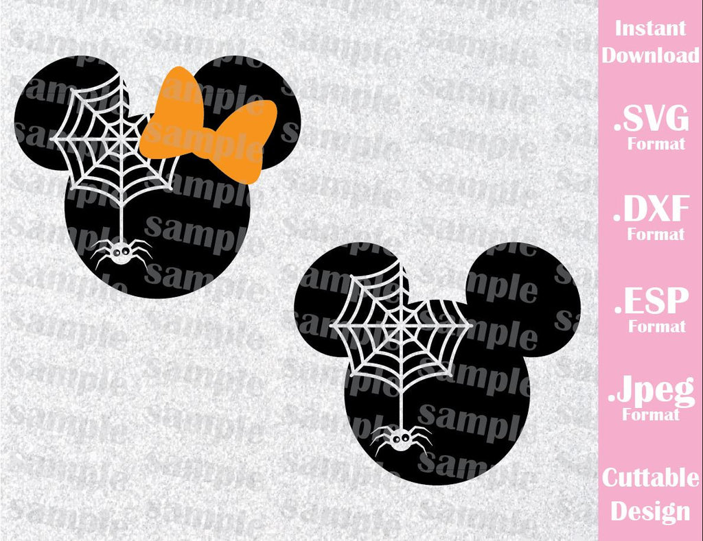 Download Mickey and Minnie Ears Spider Halloween Inspired Cutting ...