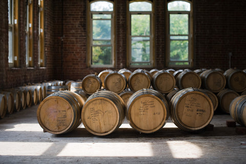 Kings County Bourbon Distiller Room Full of Barrels