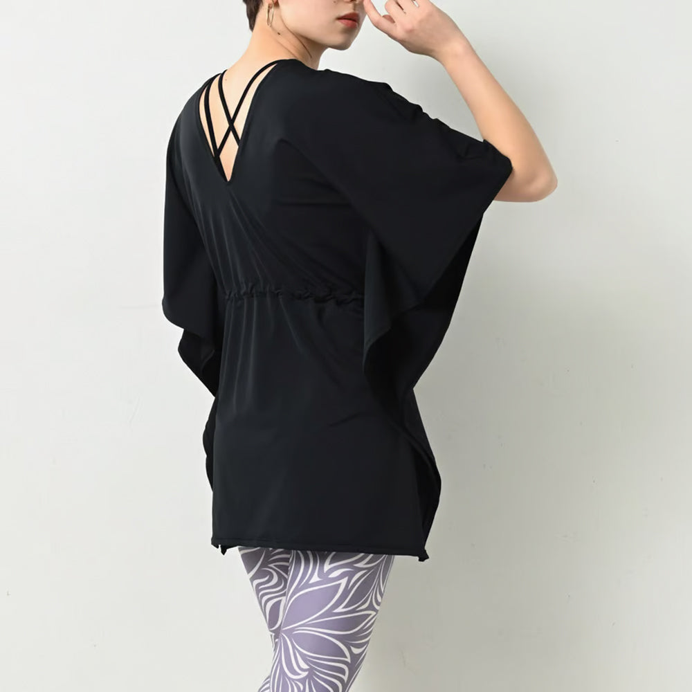 Maka-Hou Women Dolman Tunic Top-BLACK_image2