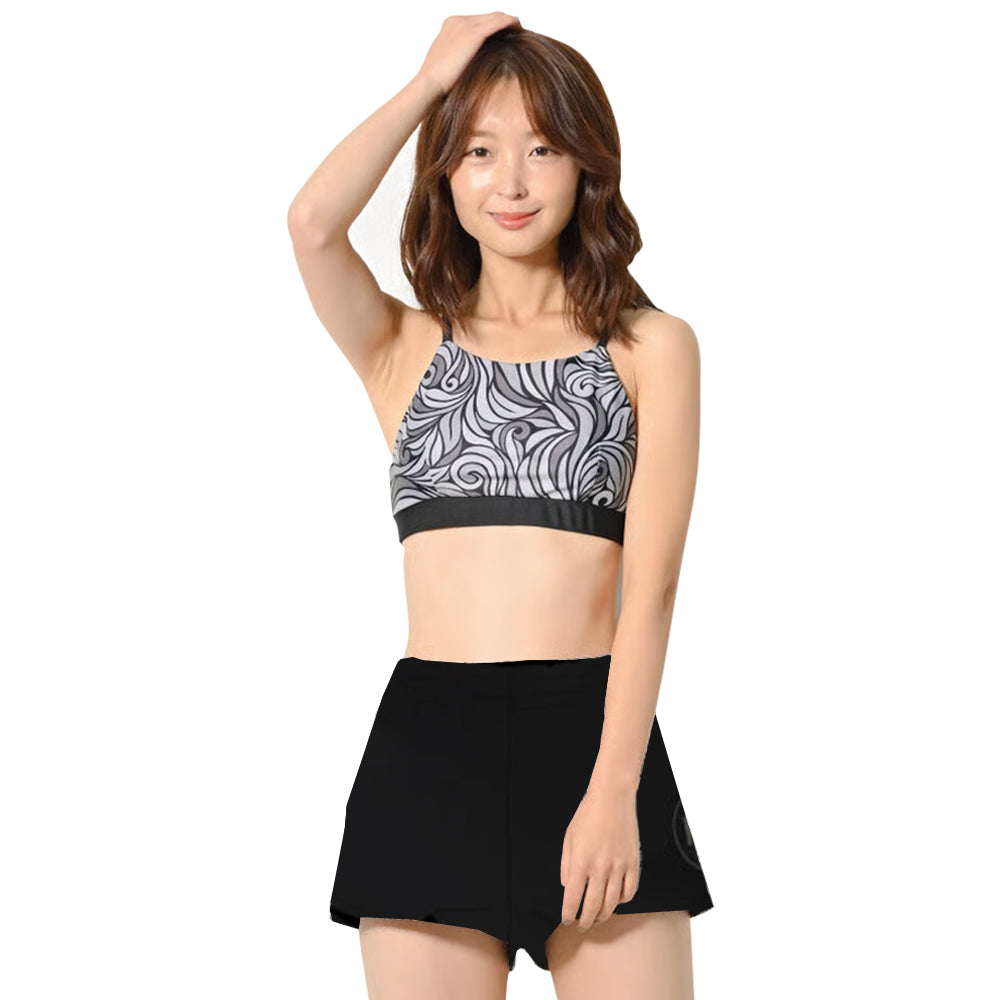 Maka-Hou Womens Water Shorts-BLACK_image1.jpg