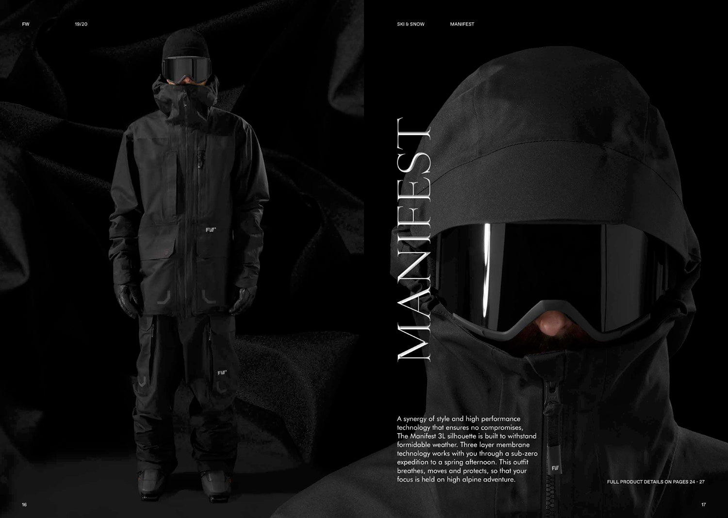 FW MANIFEST 3L SNOW JACKET WPS - Slate Black [SWISS BRAND]