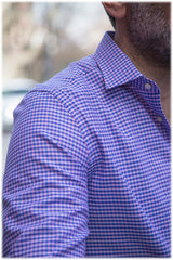 pink checked collar