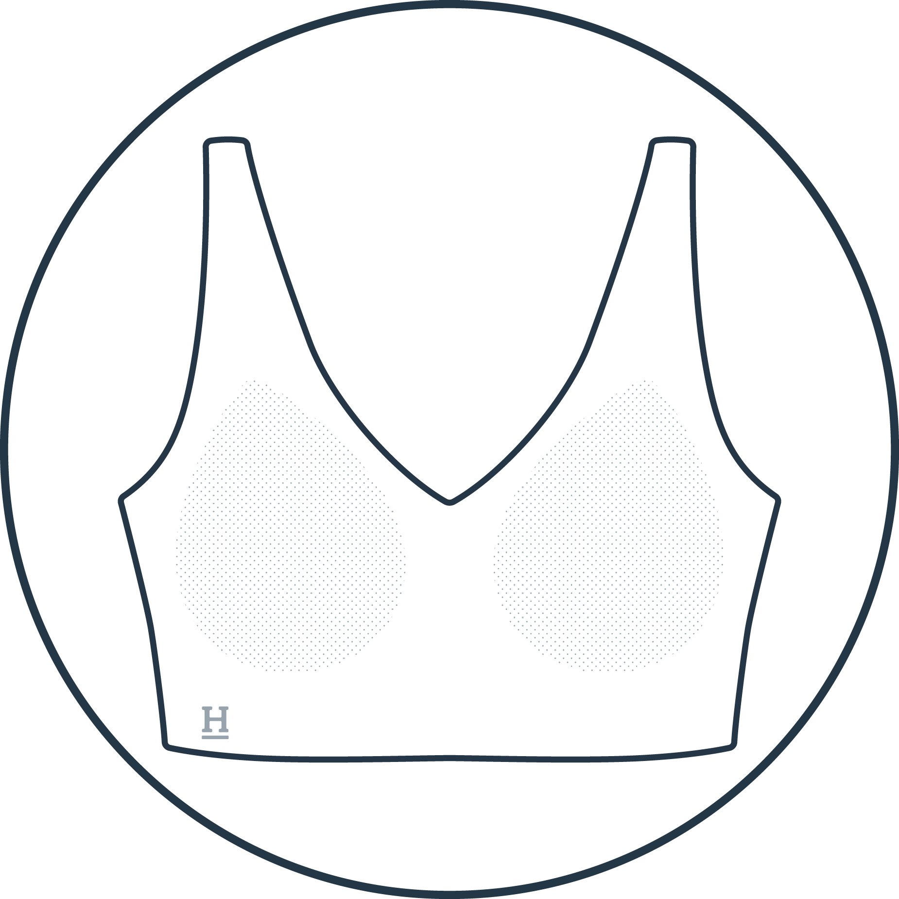 Illustration of the Bliss Sleek Lined Bralette, showing the V-neck, thin straps, and bonded seamless design, which lifts, smooths, and provides invisible coverage.