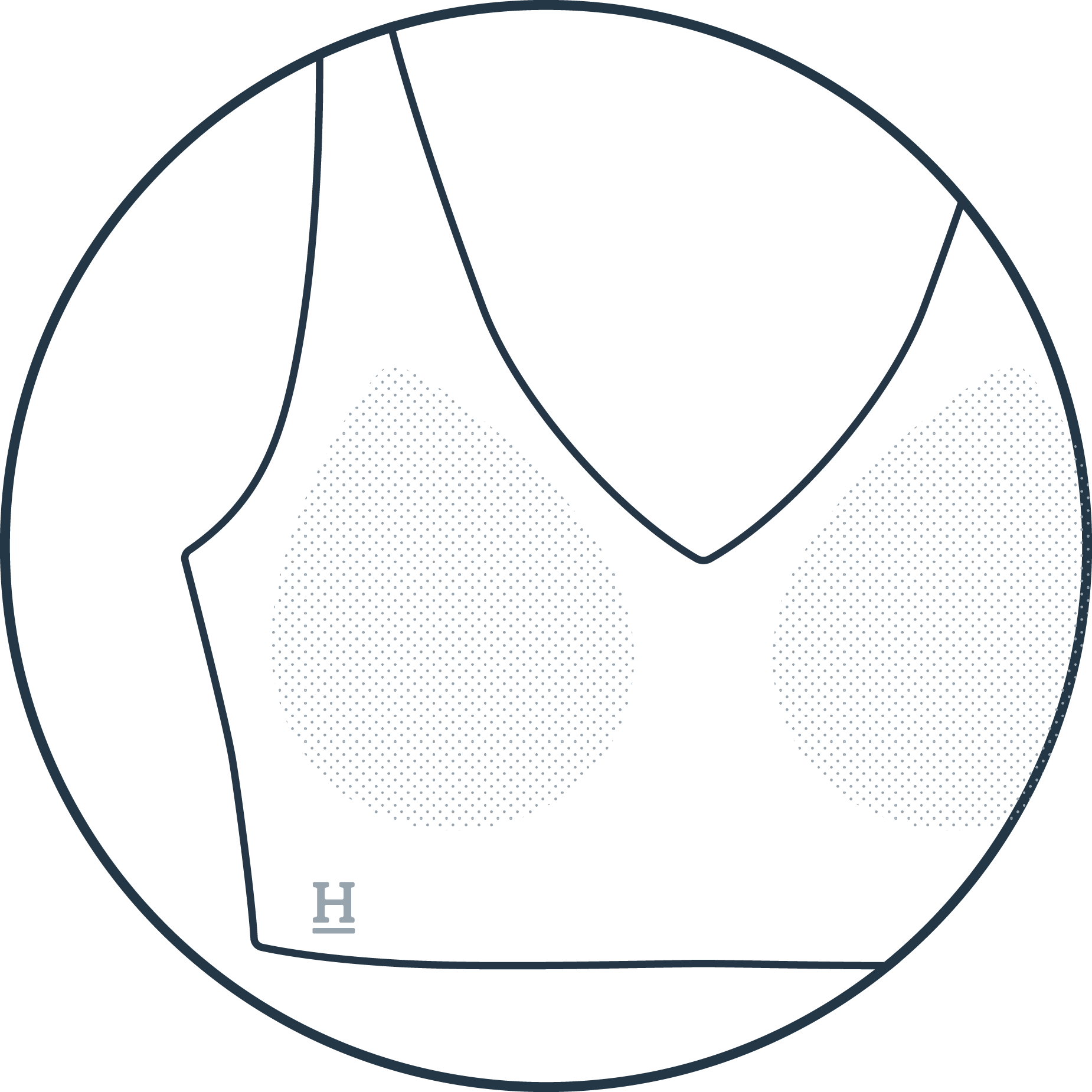 Illustration of the Bliss Sleek Lined Bralette, highlighting the V-neckline, thin straps, and bonded design that hides under tops without sacrificing support.