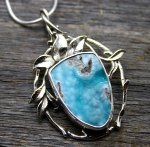 Organic Flow with Hemimorphite Drusy $345