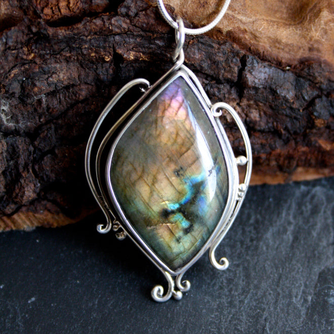 "Stormy Skies" with Labradorite $295