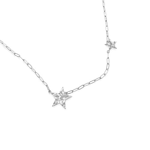 Hammered Stars Necklace - CZPB5030Y CZPB5030W