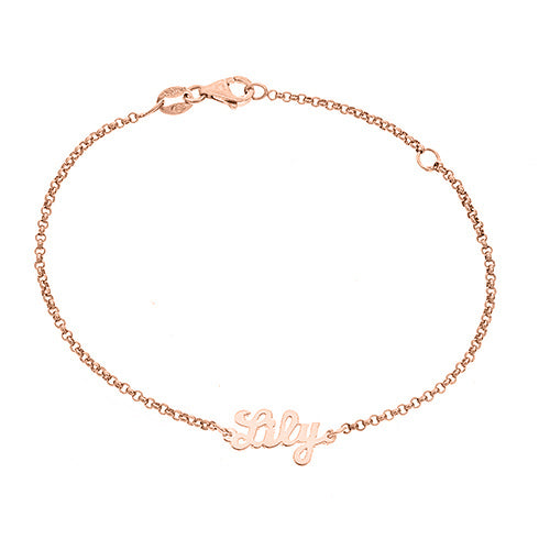 Personalized 14k Lowercase Initial Diamond Bracelet - BM4125 – Maya J