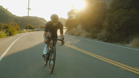 riding a bike