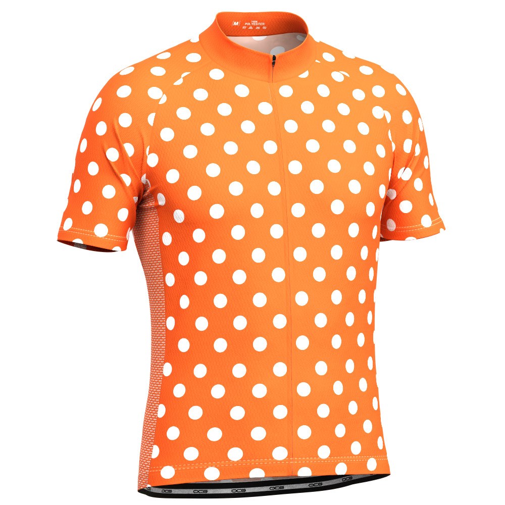 Men's High Visibility Polka Dot Short Sleeve Cycling Jersey Online
