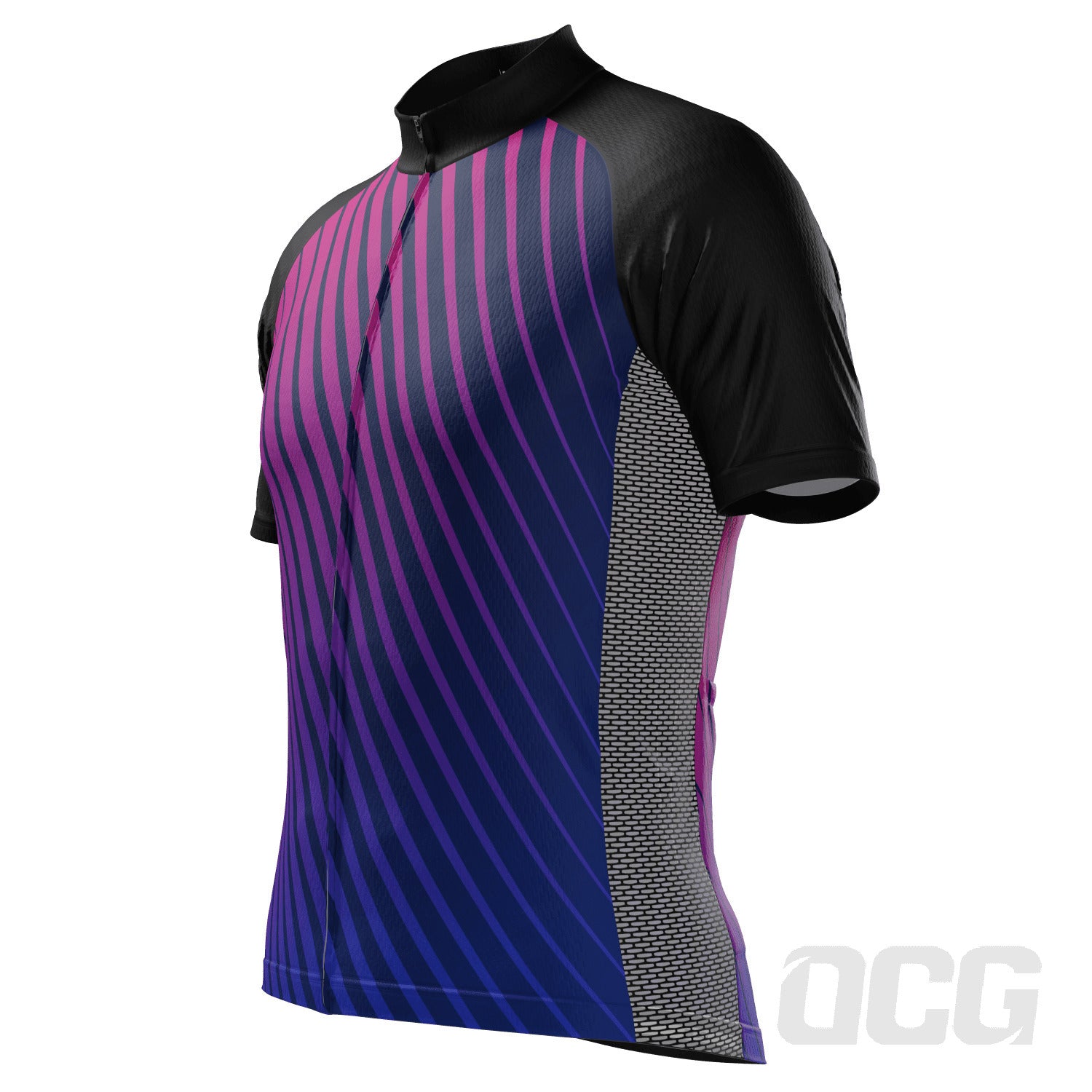 Mens Disco Stripe Black Short Sleeve Cycling Jersey Only 5499 Online Cycling Gear 