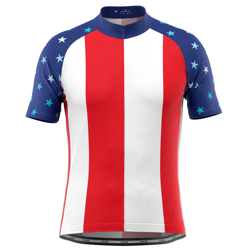 Men's USA American Flag Short Sleeve Cycling Jersey only $49.99 ...
