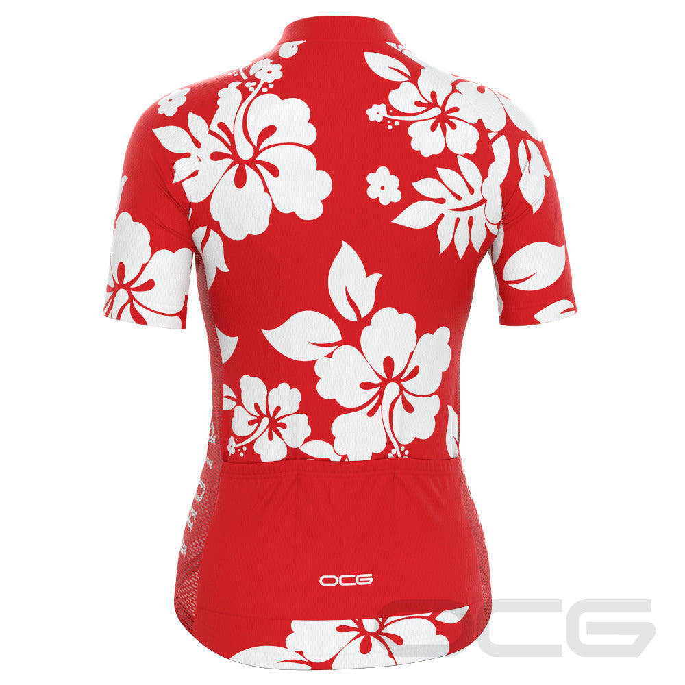 Women's Hawaiian Aloha Floral Short Sleeve Cycling Jersey only $54.99 ...