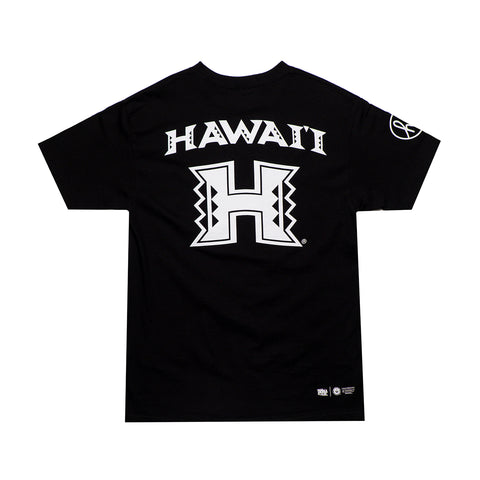 Youth White Hawaii Rainbow Warriors Logo Comfort Colors T-Shirt