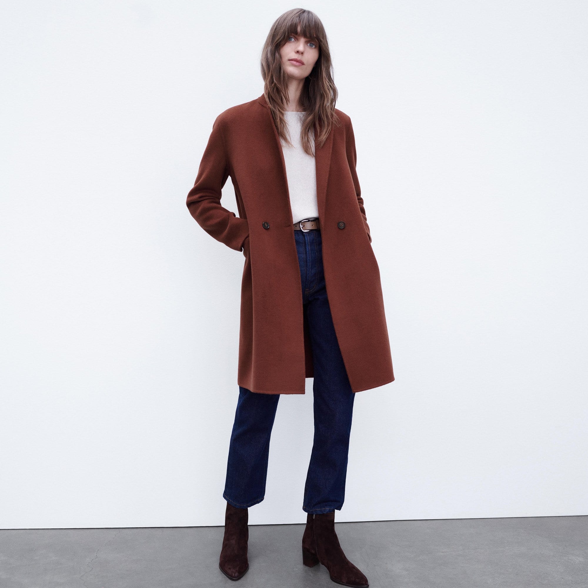 Midi Coat in Double Wool