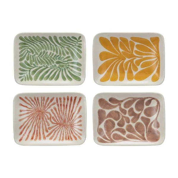 Abstract Stoneware Plates