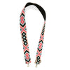 2" GEO Embroidered Guitar Strap-PINK & TURQUOISE