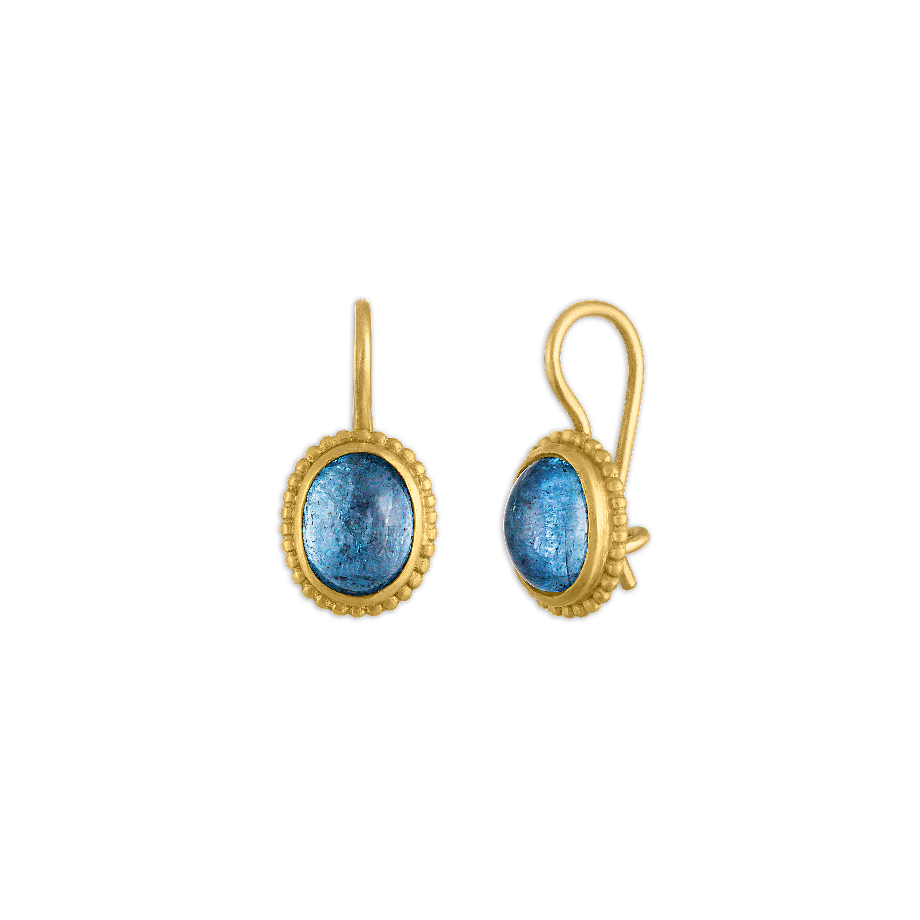 Small Aquamarine Bell Earrings