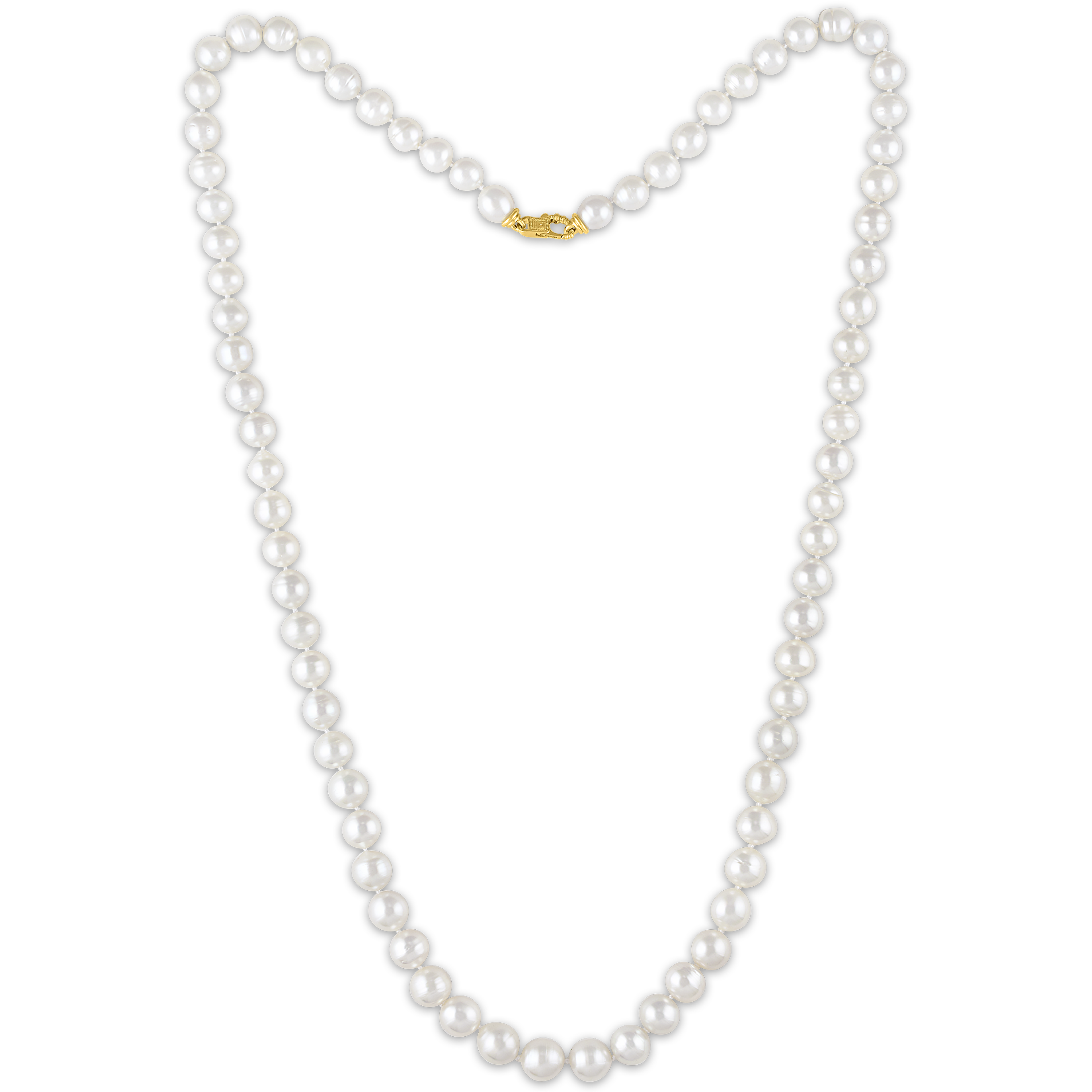 Long South Sea Pearl Strand with Fibula Clasp